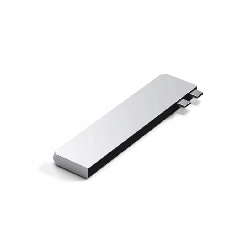 Satechi Pro Hub Slim - aluminiowy hub z podwójnym USB-C do MacBook (USB 4, HDMI, 2x USB-A, SD/microSD, USB-C) (silver)
