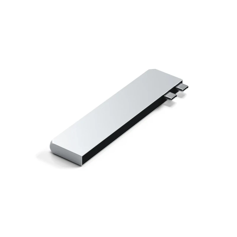Satechi Pro Hub Slim - aluminiowy hub z podwójnym USB-C do MacBook (USB 4, HDMI, 2x USB-A, SD/microSD, USB-C) (silver)