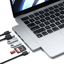 Satechi aluminiowy hub USB-C do MacBook USB 4, USB-C HDMI USB-A, SD/microSD