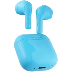 Happy Plugs Joy stylowe bezprzewodowe słuchawki douszne etui ładujące blue