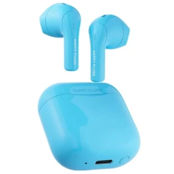Happy Plugs Joy stylowe bezprzewodowe słuchawki douszne etui ładujące blue