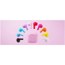 Happy Plugs Joy stylowe bezprzewodowe słuchawki douszne etui ładujące blue