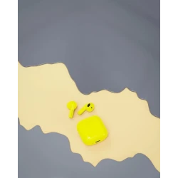 Happy Plugs Joy stylowe bezprzewodowe słuchawki douszne etui ładujące blue