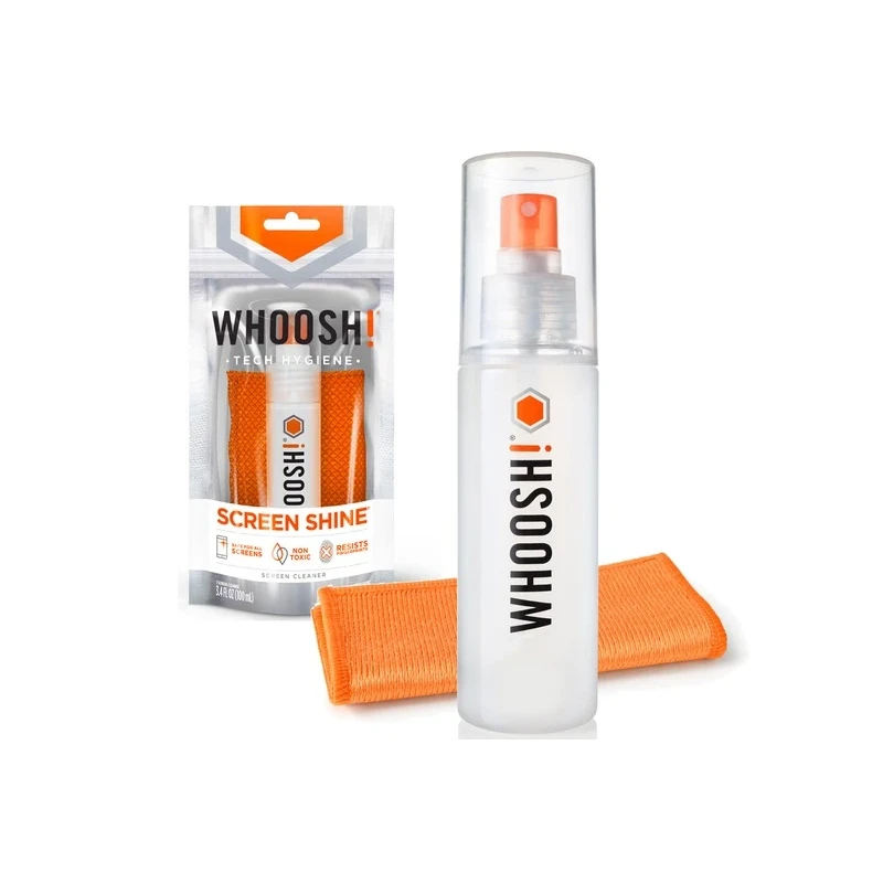 Whoosh GO XL antybakteryjny spray do czyszczenia ekranów 100ml + mikrofibra