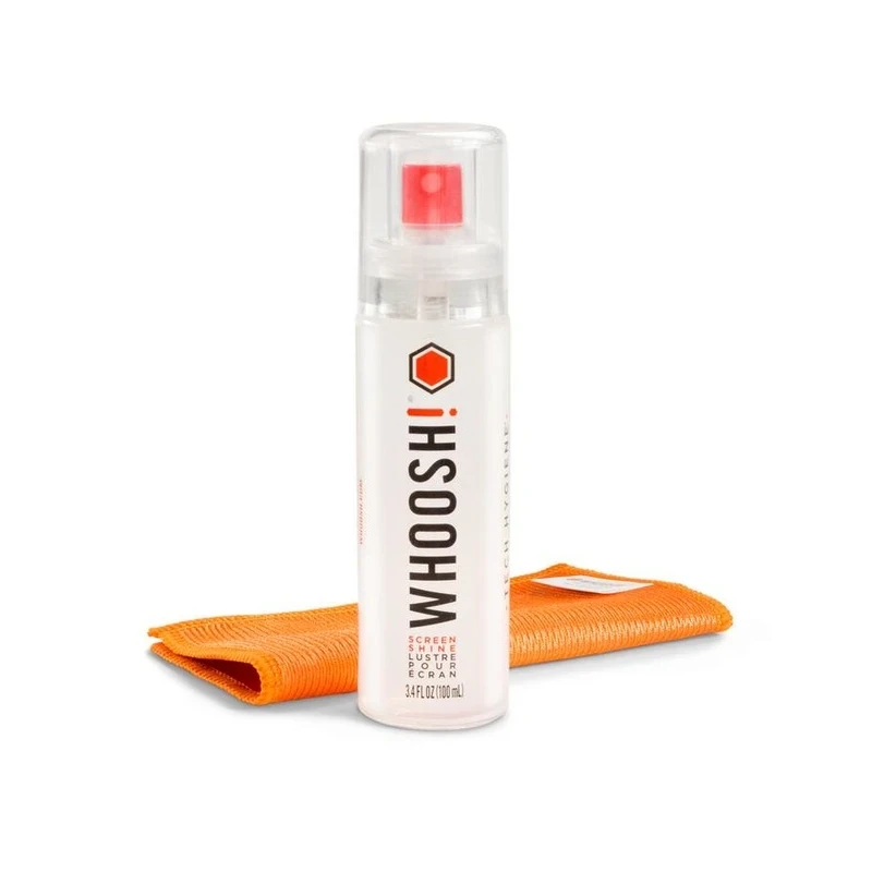 Whoosh GO XL antybakteryjny spray do czyszczenia ekranów 100ml + mikrofibra