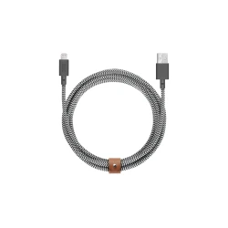 Native Union Belt Cable - kabel Lightning ze skórzanym zapięciem 3m (zebra)