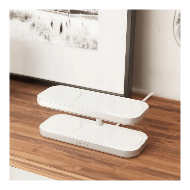 ZENS Quattro Wireless Charger Pro 4 - ładowarka bezprzewodowa Qi2 do czterech urządzeń (4x15W) kompatybilna z MagSafe (white)