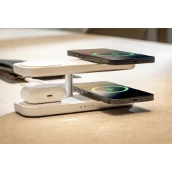 ZENS Quattro Charger Pro 4 ładowarka bezprzewodowa Qi2 4x15W MagSafe white