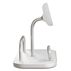 Zens 4w1 szyba stylowa bezprzewodowa ładowarka Qi2 USB-C 60W MagSafe biała