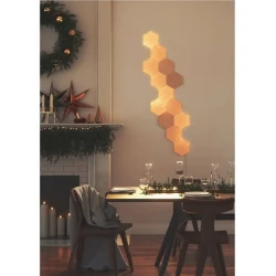 Nanoleaf Elements Hexagons zestaw 13 paneli świetlnych LED wygląd drewna