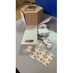 Nanoleaf Elements Hexagons zestaw 13 paneli świetlnych LED wygląd drewna