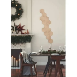 Nanoleaf Elements Hexagons zestaw 13 paneli świetlnych LED wygląd drewna