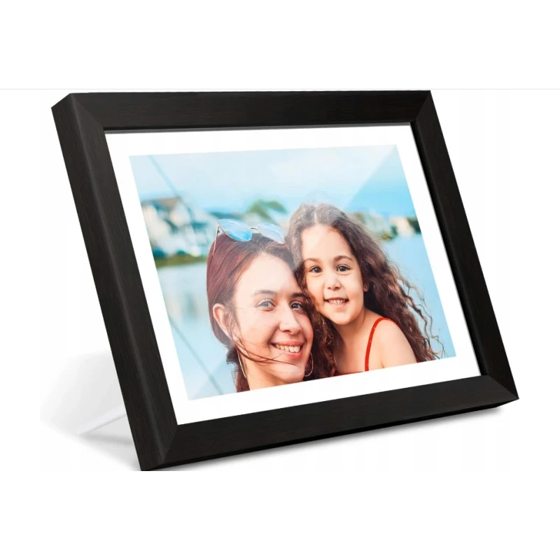Aeezo Portrait czarna cyfrowa ramka zdjęcia 10' 32GB dotyk WiFi Android iOS
