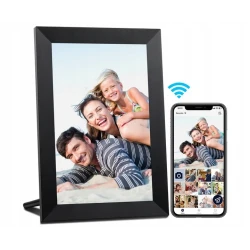 Aeezo Portrait czarna cyfrowa ramka zdjęcia 10' 32GB dotyk WiFi Android iOS