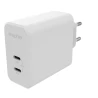 Mophie GaN Charger Dual - ładowarka sieciowa z podwójnym wejściem USB-C 67W (white)