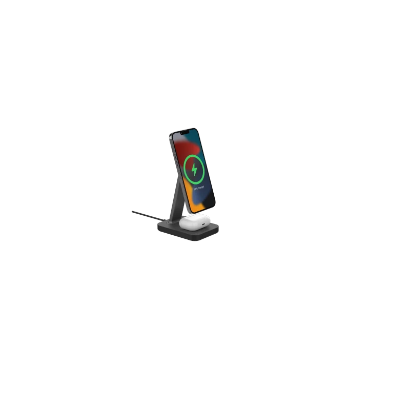 Mophie Snap+ charging stand pad - stojąca ładowarka bezprzewodowa 2w1 MagSafe 15W (black)