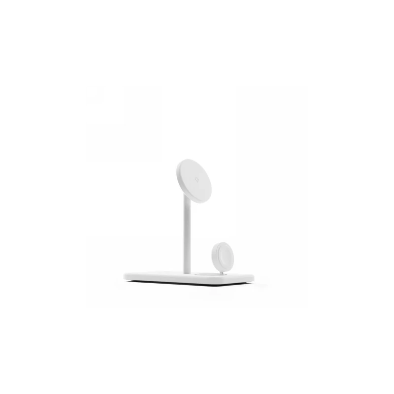 Twelve South HiRise 3 Deluxe (2024) - stojąca ładowarka bezprzewodowa Qi2 do trzech urządzeń kompatybilna z MagSafe (white)