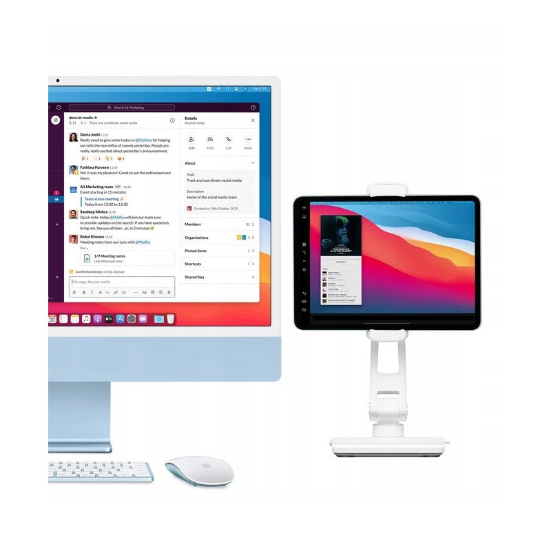 Twelve South HoverBar Duo Snap 2 - regulowany, magnetyczny uchwyt do iPad, iPhone (white)