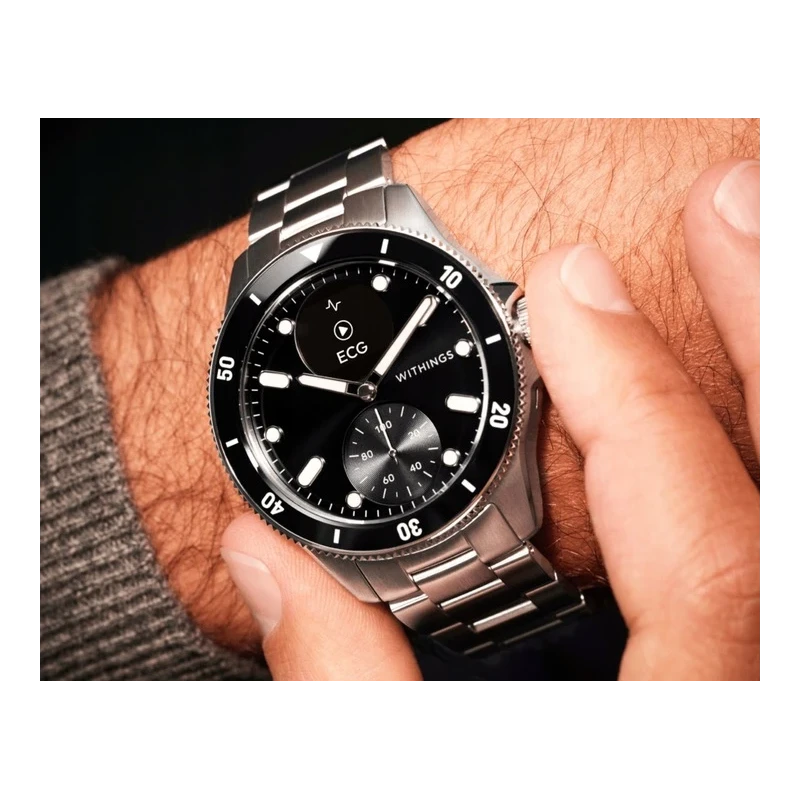 Zegarek Withings Nova smartwatch szafirowe szkło pomiarem tętna SPO2 EKG