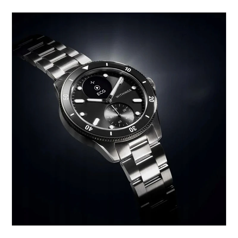 Zegarek Withings Nova smartwatch szafirowe szkło pomiarem tętna SPO2 EKG