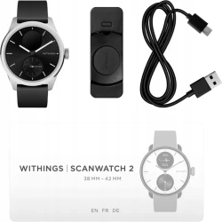 Withings Scanwatch 2 zegarek smartwatch puls EKG temperatura 42mm stal BT