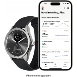 Withings Scanwatch 2 zegarek smartwatch puls EKG temperatura 42mm stal BT